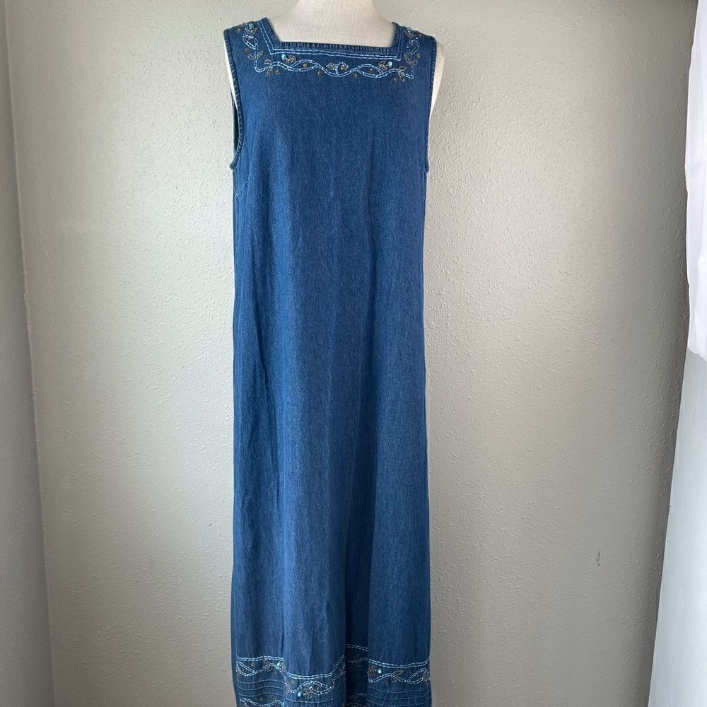 Shaver Lake Denim Maxi Skirt Size M EUC